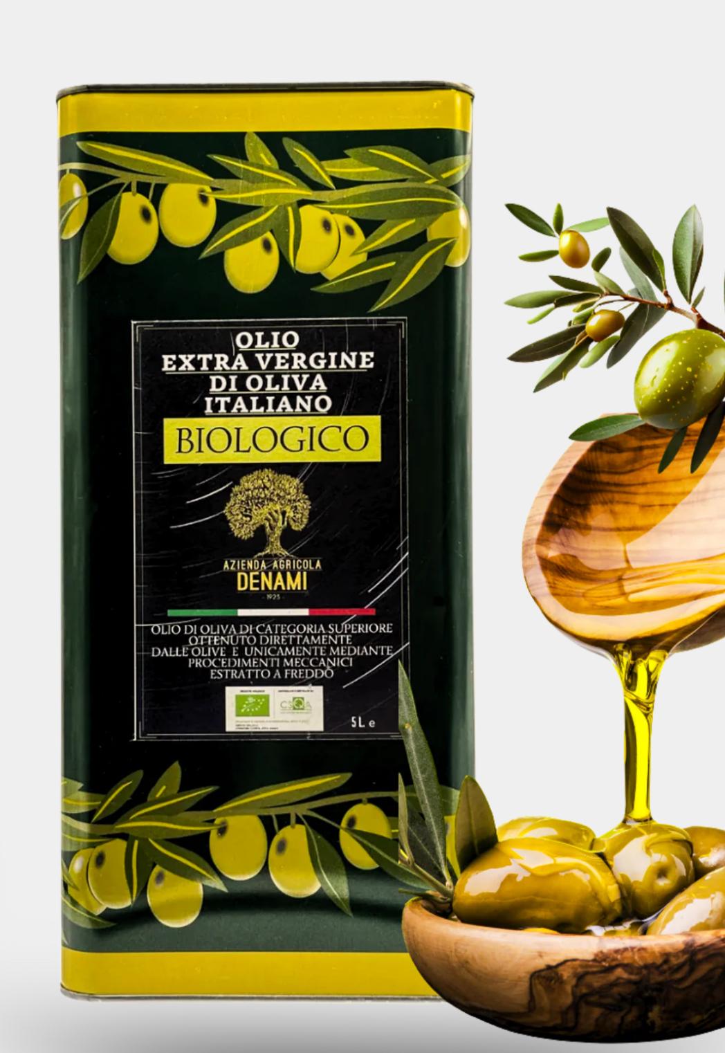 Lattina olio extravergine d'oliva biologico di alta qualità
